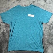 Vintage Hurley Logo T-shirt Sz L Skate Surf Summer Beach Blue 90s Y2K