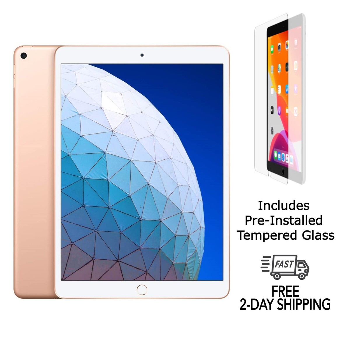 Apple iPad Air 3 A2152 WiFi 64GB Gold with Tempered Glass Apple iPad Air 3 A2152 WiFi 64GB Gold with Tempered Glass