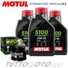 TAGLIANDO SUZUKI SFV GLADIUS 650 2009-2015 OLIO MOTUL 5100 10W40 + FILTRO HIFLO