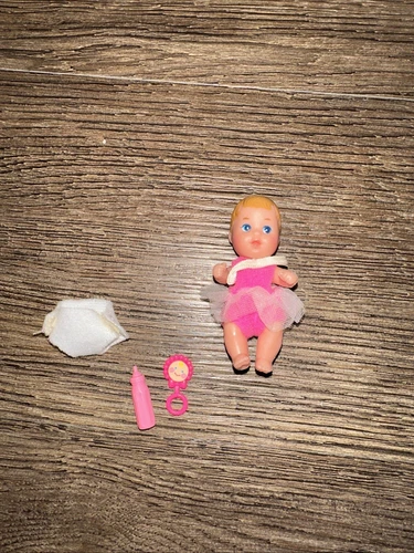 Vintage Mattel Barbie Baby Krissy Doll Pink Outfit & Accessories