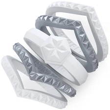 Silicone Wedding Rings for Women by Rinfit. Comfortable & Durable 5 Rings Set