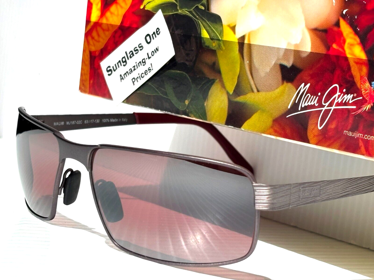 NEW Maui Jim CASTAWAY Gunmetal Grey POLARIZED Maui Rose Lens