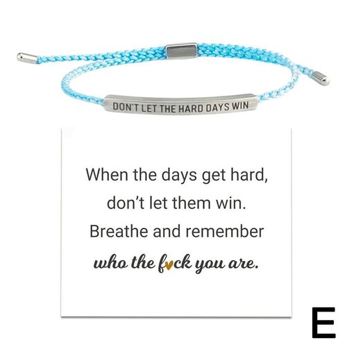 DON'T LET THE HARD DAYS WIN Motivational Tube Bracelet - T5A0 - Picture 15 of 34