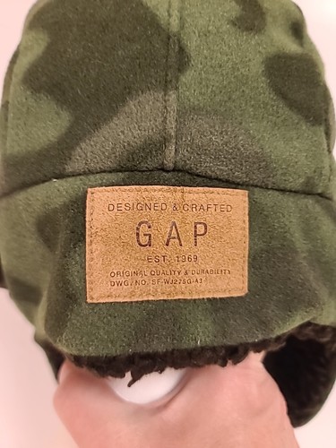 GAPKIDS Lined Camo Trapper Warm Ears/Ear Flaps Hat/Cap; Size S/M - Picture 5 of 17
