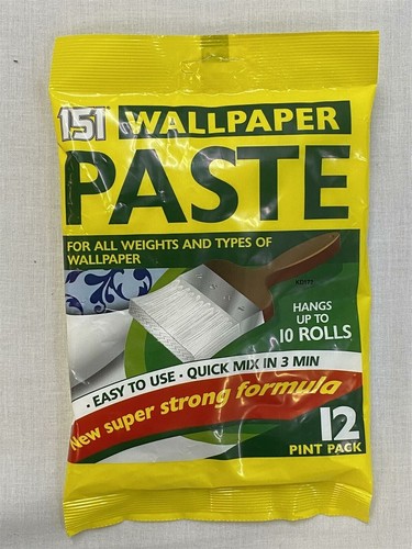 Pasta adhesiva de papel tapiz extra fuerte súper pegamento cuelga hasta 10 rollos - Imagen 2 de 3