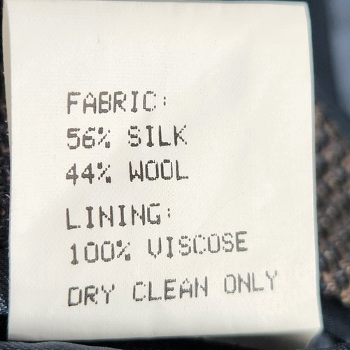 PRONTO UOMO Suit Jacket Mens 46 Regular Brown Silk Wool Blend Career Wedding - Picture 22 of 23