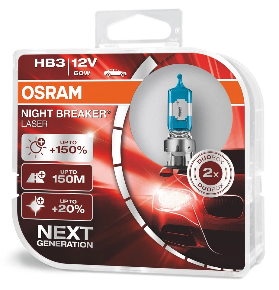 Next Generation OSRAM HB3 12V 60W 150% Night Breaker Laser Scheinwerferlampen - Bild 1 von 1