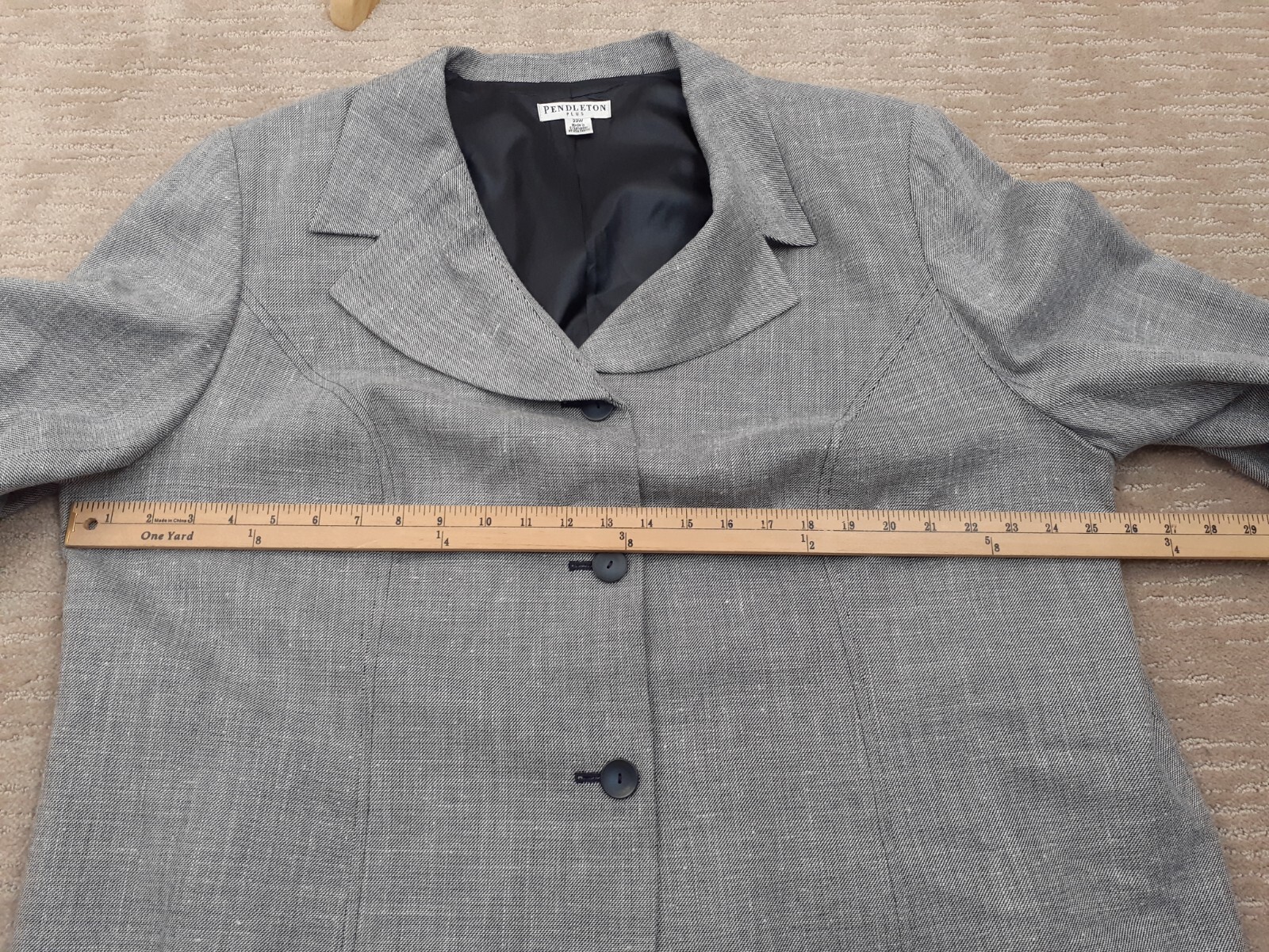 Pendleton Blazer Jacket Womens Plus 22W Navy Blue… - image 8