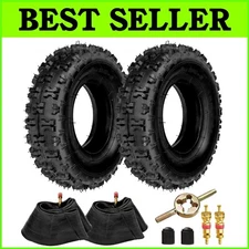 Durable 4.10-6 Tires & Inner Tubes with Bent Valve Stem for Various Equipment