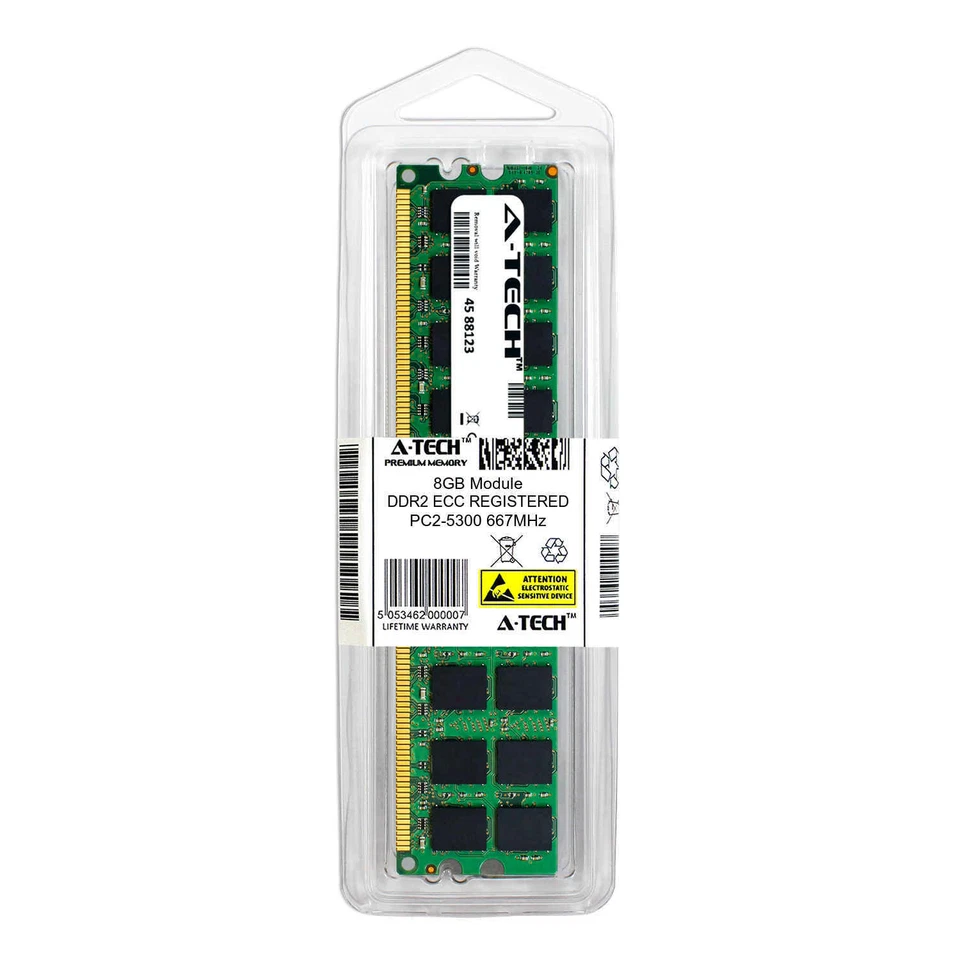 8GB DDR2 PC2-5300R 667MHz RDIMM (HP 408855-S21 Equivalent) Server Memory RAM - Image 2 of 2