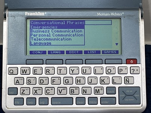 Franklin MWD-1490 Merriam Webster Electronic Pocket Dictionary Thesaurus NEW BAT - Picture 4 of 5