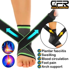 Ankle Brace Support Elastic Compression Sleeve Plantar Fasciitis Arthritis pain