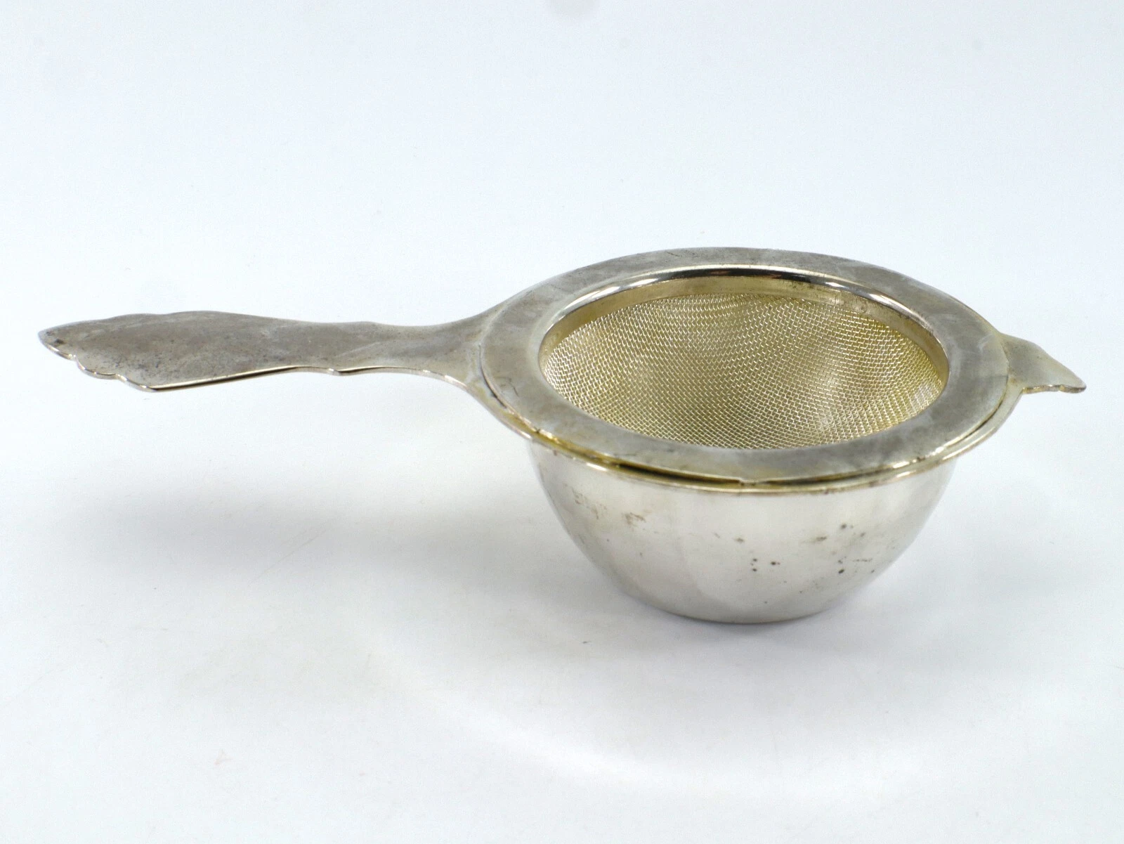 Metal TEA BAG STRAINER Rest Mesh 2-piece Silver Color