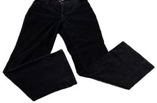 Women  s St Johns Bay Corduroy Stretch Black Pants Size Petite 6P EUC