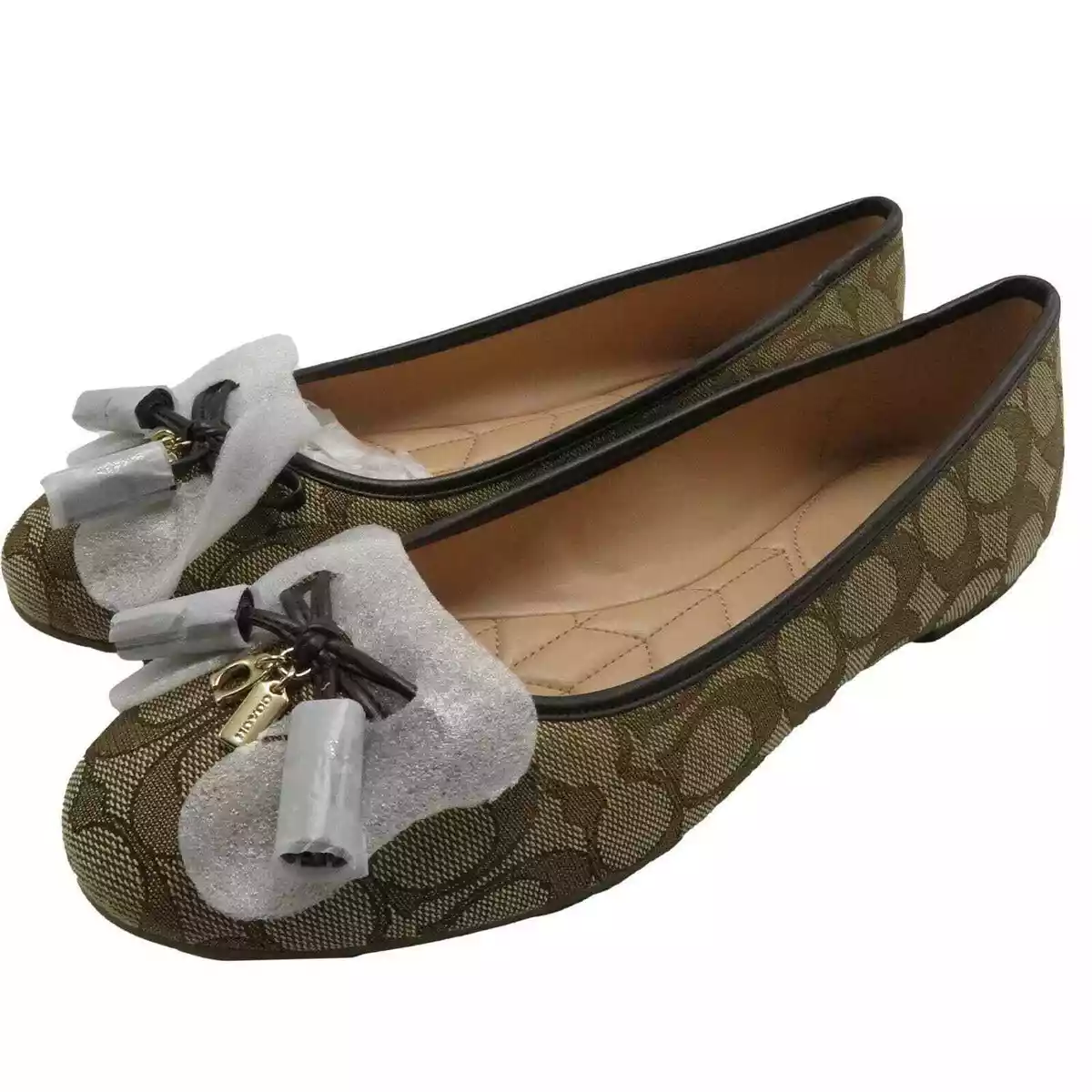 COACH Women s BENNI Signature Jacquard Ballet size 8 eBay