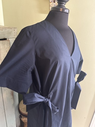 COS Damen Kleid dunkelblau blau Oversize Schleife EURO Größe 42 - Bild 2 von 8