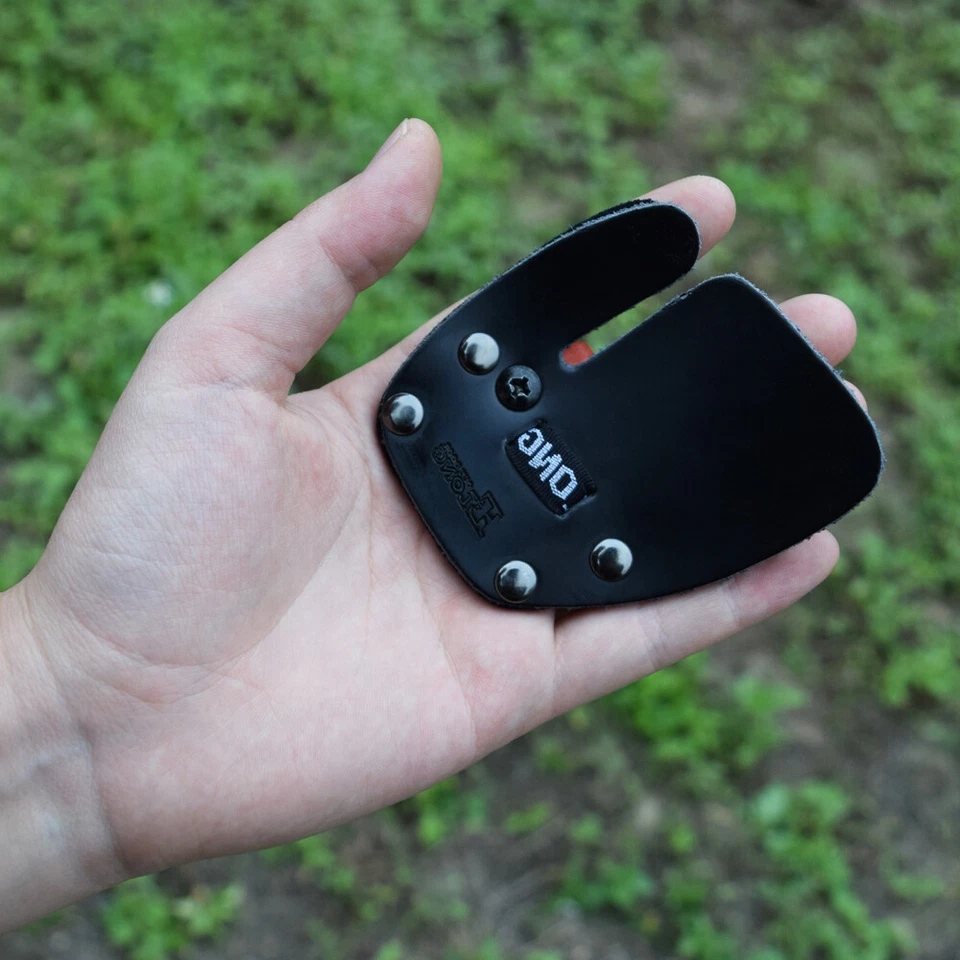 Left Hand Archery Finger Tab Shoot Guard Leather Protective Gears Recurve Bow 1X - Image 3 of 4