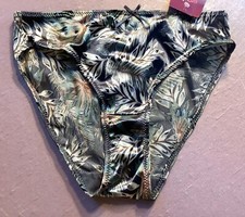 Women Panties,Bikinis"ILUSION"Size M. Floral Satin Soft Shiny W/Decoration Mexic