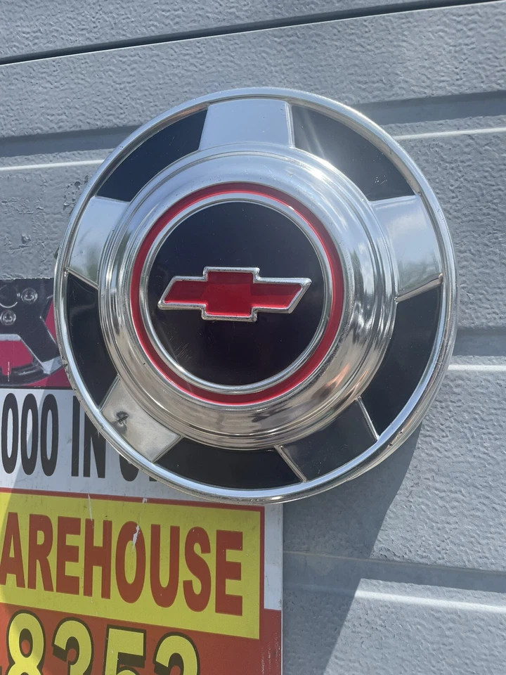 Calotas Chevrolet C10 15” 1960,s -1972 conjunto 4 raras. Vermelho/alumínio muito legal usado - Imagem 3 de 4