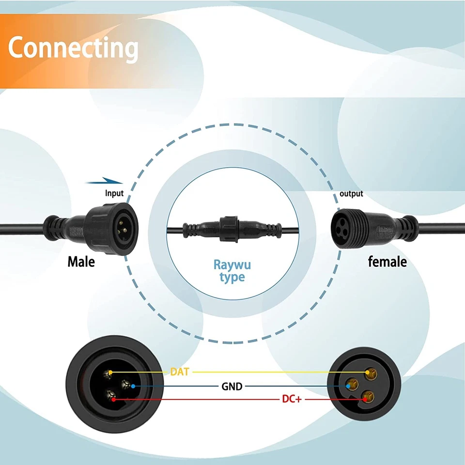 DC 12V WS2811 Diffused Digital RGB LED Pixel Light IP68 Waterproof Dream Color - Image 4 of 4