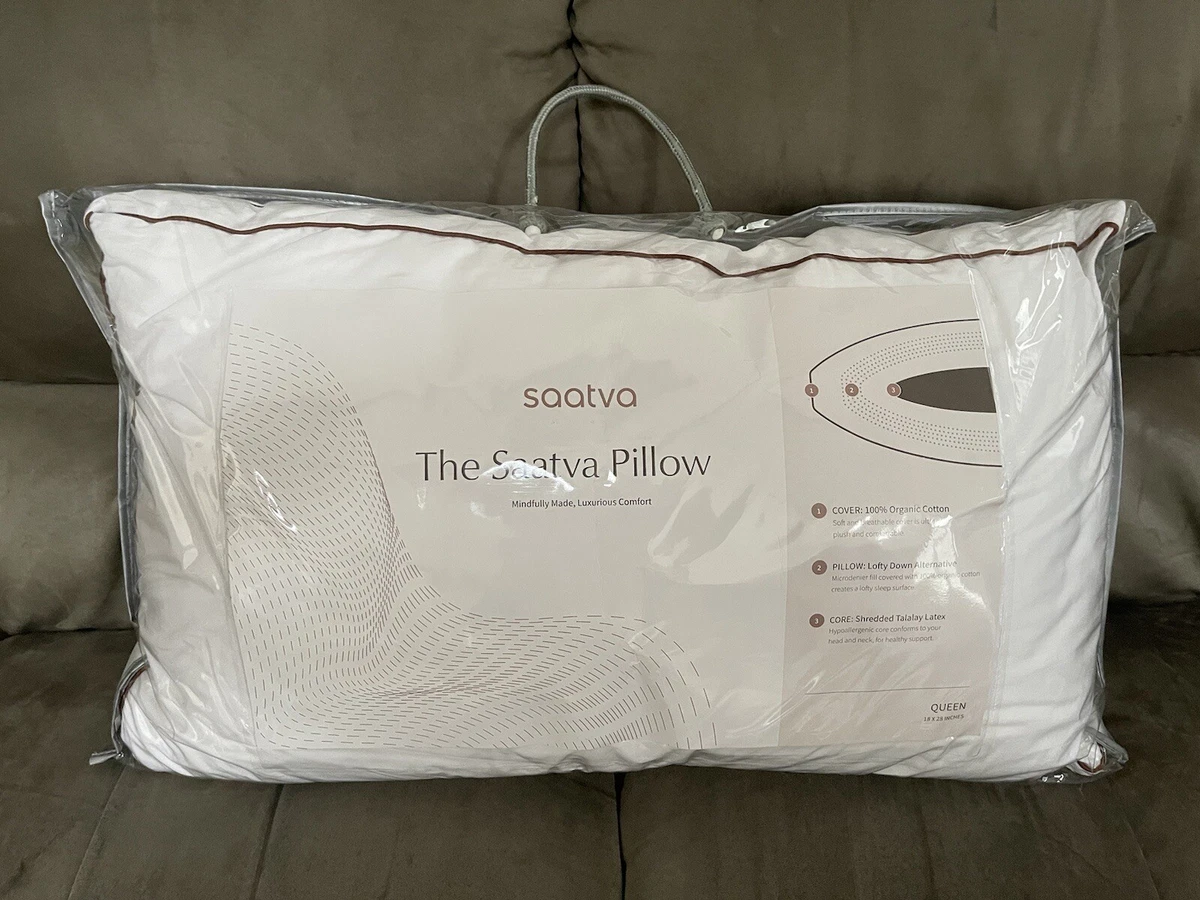 $165 Saatva Latex Pillow Queen 18 X 28 Inches High Loft Brand New