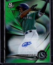 2022 Bowman Platinum #TOP-77 George Feliz Top Prospect Autograph Green #/99