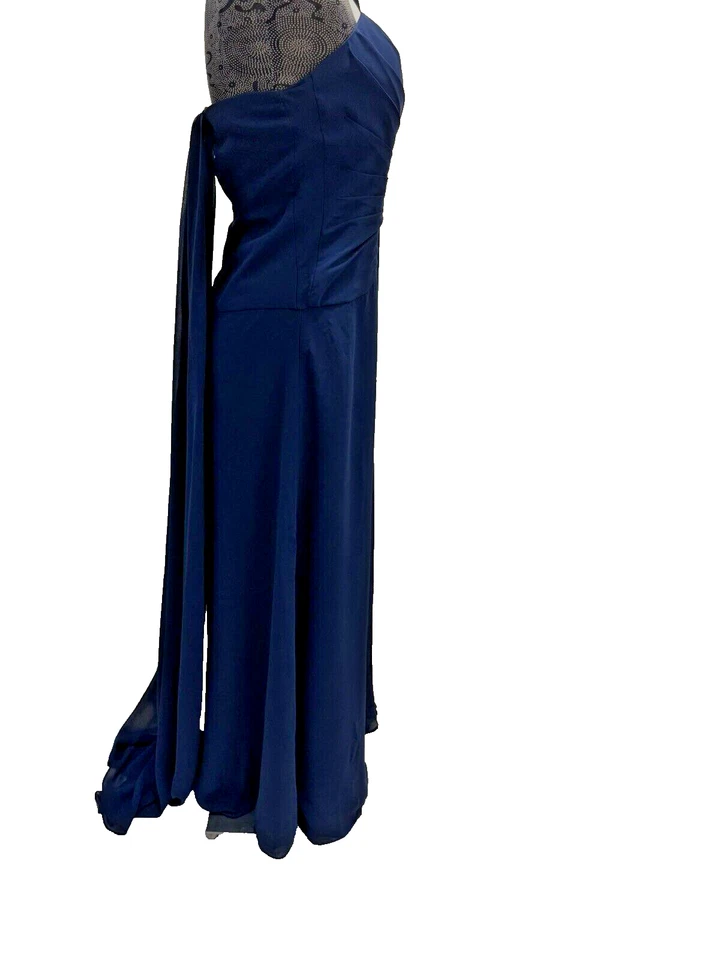 NUEVO Vestido Faviana Sweetheart Sin Tirantes Azul Marino Talla 6 Foto 4 de 4