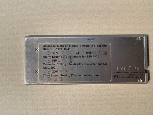 Vintage Canon Quartz Calendar QC-1 Calculator with leather case - NOT tested. - Picture 8 of 8