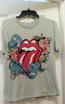 The Rolling Stones Women's T-Shirt Top Size S Mint Green Color Rock 