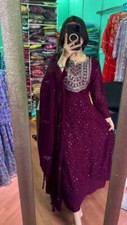 Ethnic Style Heavy Faux Georgette Salwar Kameez With Dupatta For Women Wear
