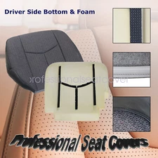 Fits 2003-2007 GMC Sierra 1500 2500 3500 Driver Bottom Seat Cover Dark Gray&Foam