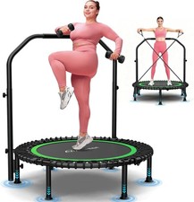 48IN Springless Mini Trampoline, Easy Assembly in 5 Minutes, Good Gift Choice  