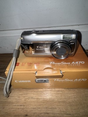 Canon PowerShot A470 7.1MP Digital Camera - Gray for sale online
