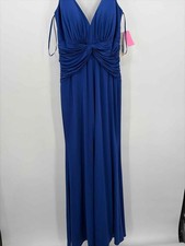 Pre-Owned Eliza J Blue Size 6 Maxi Sleeveless Dress