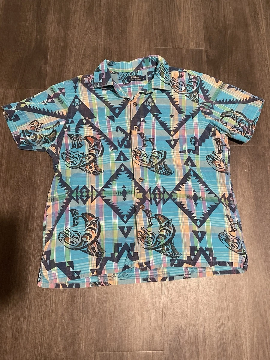 Polo Ralph Lauren Animal Print Short Sleeve Casual Button-Down