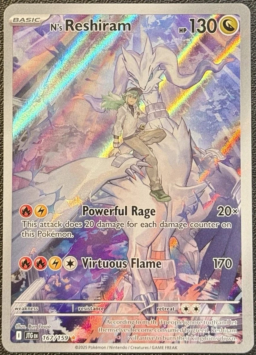 Reshiram Holo Pokémon TCG Individual Collectible Card Game Cards
