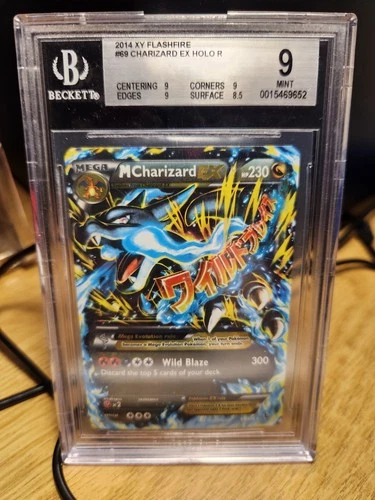 2014 Pokémon XY Flashfire #69 M Charizard EX Shiny Holo Rare BGS 9 FREE SHIPPING