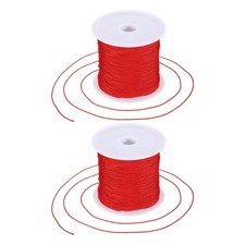 2 Pcs 0.6mm Nylon String for Bracelets 44 Yards Nylon Beading Thread Red 