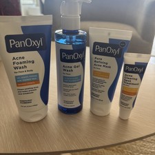 PanOxyl Acne Treatment Bundle 4 Pc Benzoyl Peroxide Salicylic Acid Wash Mask NEW