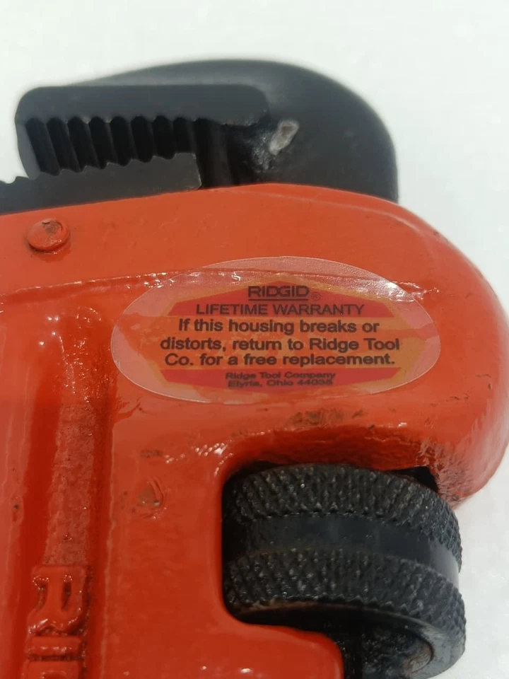 RIDGID 31010 HEAVY DUTY PIPE WRENCH 10 INCH–CAST IRON ADJUSTABLE PLUMBING WRENCH - Image 3 of 4