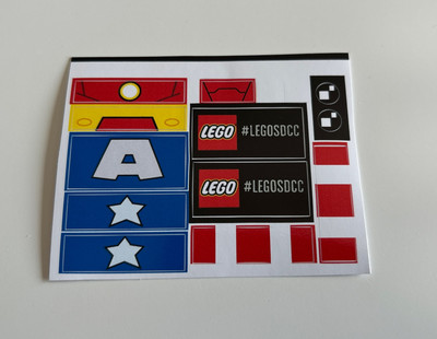 LEGO Stickersheet SDCC Brickheadz 41492 Iron Man & Captain America
