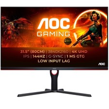 AOC U32G3X 31.5" 4K Ultra HD Gaming Monitor 144Hz 1ms Response - Black