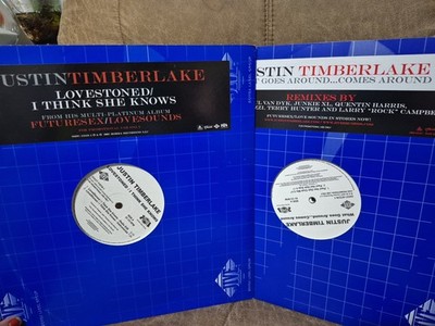 JUSTIN TIMBERLAKE ''WHAT GOES AROUND...COMES AROUND & LOVESTONED 2 Promo Records 