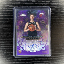 2025 Kasparas Jakucionis Topps Chrome Chromographs Purple Rookie Auto /75 Heat