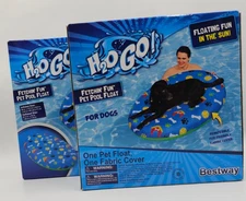 2 Pool Dog Toys H2OGO! Large Inflatable Float Removable Fabric Protective Cover