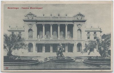AK  Santiago Santiago Chile Teatro Municipal, gelaufen 1932