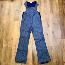 Levis Ski Bib Levi's Denim Blue Jean Snow Suit Pants Vtg 70s Overalls Womens XL
