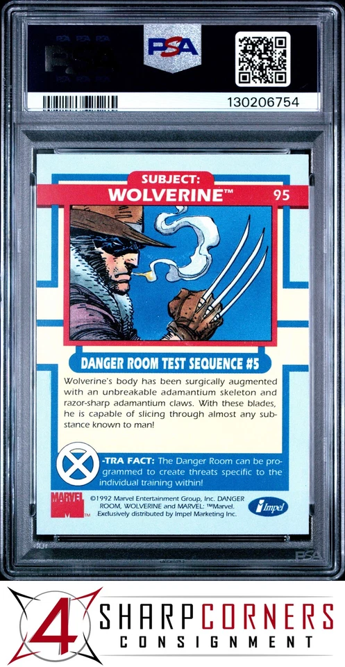1992 IMPEL X-MEN SERIES 1 #95 WOLVERINE PSA 10 - Image 2 of 3