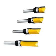 4PCS/Set 1/4" Shank Straight Flush Trim Router Bit Woodwork Wood Template Cutter