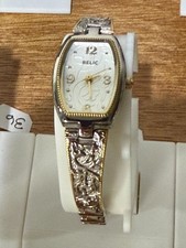 Relic by Fossil Ladies Tonneau Watch Embossed MOP Dial Two-Tone Bracelet